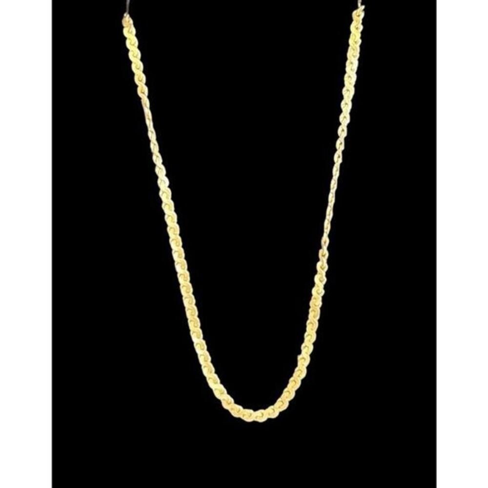 17” 14k 585 Yellow Gold S Link Flexible Chain 1mm Wide Italian